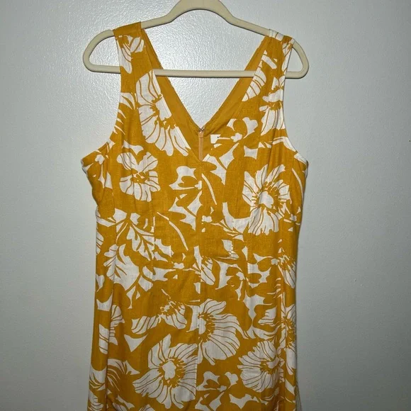 NWT Banana Republic Yellow Floral Mini Dress - Picture 3 of 6
